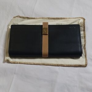 Jafferjees Classic Black and Tan Card Wallet with Minimalist Design‎